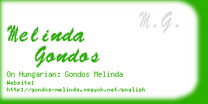 melinda gondos business card